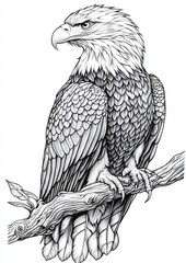 Fototapeta premium Eagles Coloring Pages
