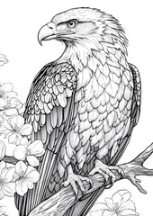 Fototapeta premium Eagles Coloring Pages