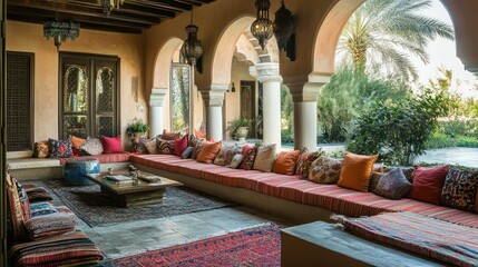 Serene Moroccan-Inspired Patio Oasis