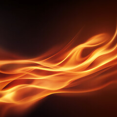 An abstract representation of flame waves dancing in vibrant orange and red hues against a dark background.