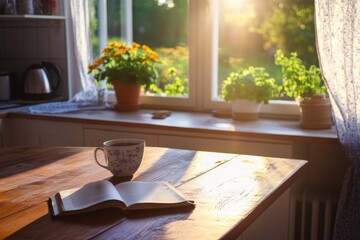 Fototapeta premium a cozy kitchen table