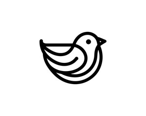 Bird Logo Design Icon Symbol Vector Illustration.