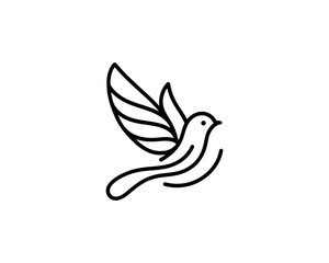 Bird Logo Design Icon Symbol Vector Illustration.