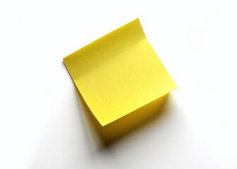Miniature Yellow Sticky Note on Isolated Background - PNG Stock Photo