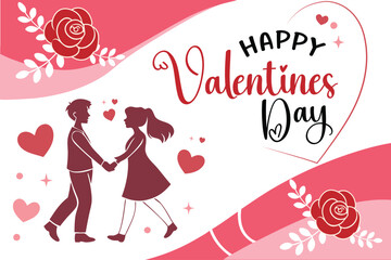 valentine card with a couple