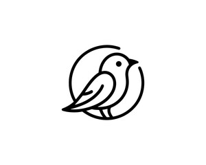 Bird Logo Design Icon Symbol Vector Illustration.