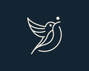 Bird Logo Design Icon Symbol Vector Illustration.