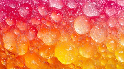 Colorful bubbles create vibrant patterns in a liquid mixture under bright lighting