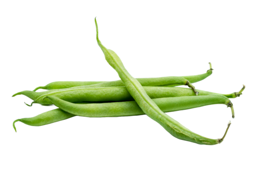 green beans isolated on transparent background