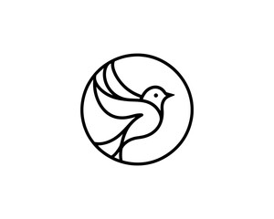 Bird Logo Design Icon Symbol Vector Illustration.