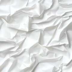 Obraz premium Crumpled white paper texture for abstract backgrounds, design projects, or creative artwork showcasing unique surface patterns.