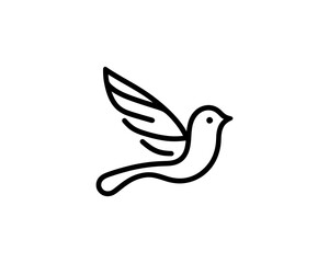 Bird Logo Design Icon Symbol Vector Illustration.