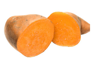 Sweet potato on transparent background