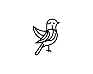 Bird Logo Design Icon Symbol Vector Illustration.