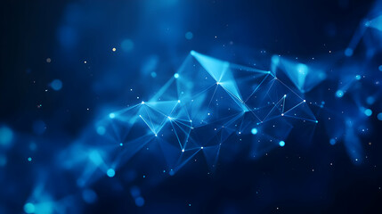 Abstract 3D Blue Network Background Illustration