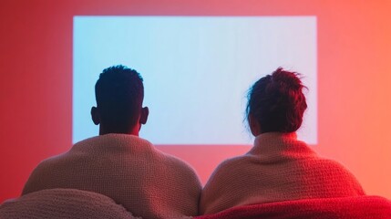 Cozy Home Theater Experience Warm Lighting and Winter Movie Night for Couple