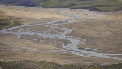 Landmannalaugar, Islande, Hautes Terres, montagnes rhyolitiques, sources chaudes g&eacute;othermiques, randonn&eacute;e, Laugavegur, Fjallabak, Laugahraun, Brennisteinsalda, Bl&aacute;hnj&uacute;kur, Lj&oacute;tipollur, paysages color&eacute;