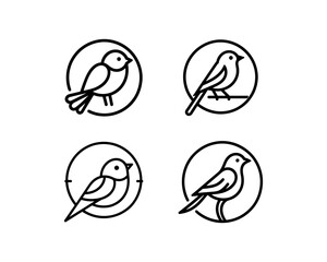 Set of Bird Logo Design Vector Template