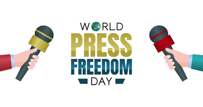 world press freedom day motion video, ideal for world press freedom day celebration