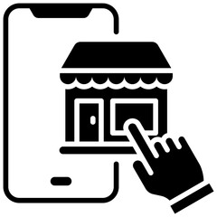 Mobile Shopping Icon