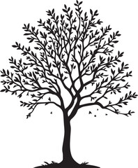 Fototapeta premium Black tree of life spreading roots and branches 
