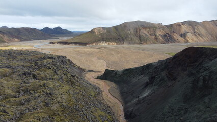 Landmannalaugar, Islande, Hautes Terres, montagnes rhyolitiques