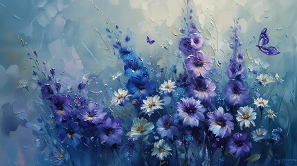 Oil_painting_of_purple_delphiniums_and_white_