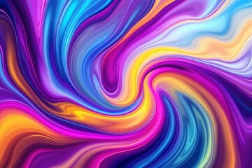 Obraz premium Abstract vibrant swirling colors on a bright background.