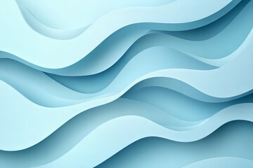Obraz premium Abstract blue waves in a layered design creating a soothing visual effect.