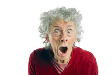 adult woman expressing surprise and shock emotion