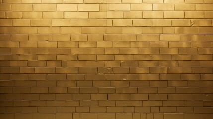 Obraz premium Golden Brick Wall with Unique Texture and Depth Creating a Chaotic Yet Beautiful Background Ideal for Creative Projects and Designs