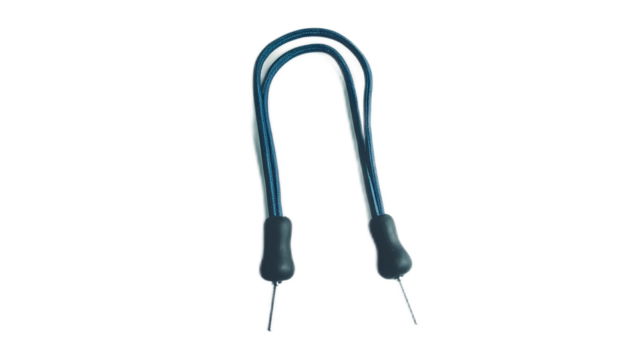 Flexible Blue and White Cable with Two Connector Ends for Devices