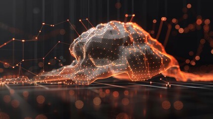 Illuminated digital globe showcasing vibrant data linkages and dynamic energy motion