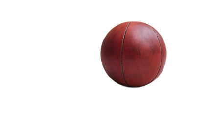 Classic Red Cricket Ball on Black Background for Sports Themes