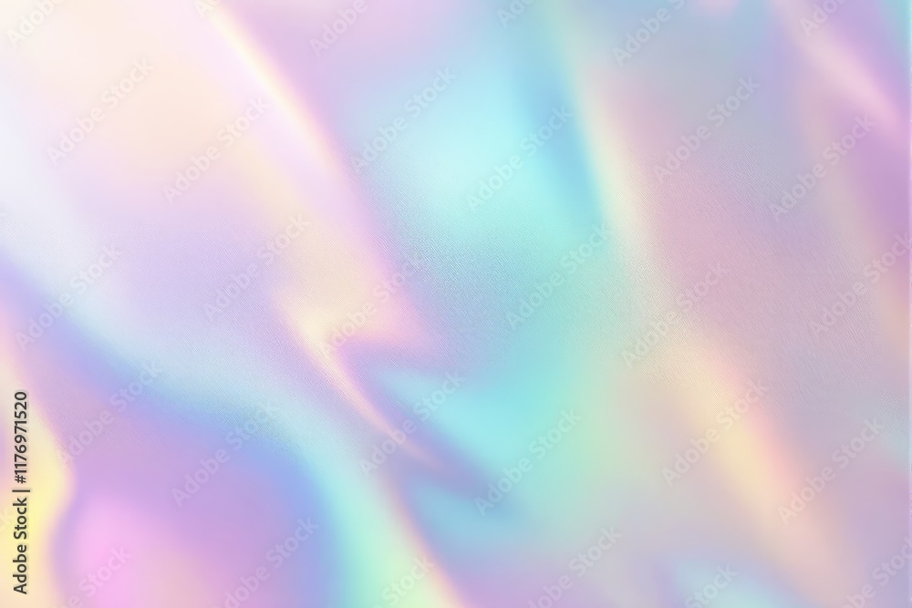 Aufkleber soft pastel gradient with iridescent light reflections on a smooth surface background.