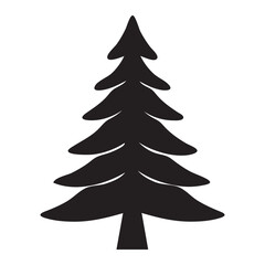 Minimalist Christmas Tree Icon: Vector Art