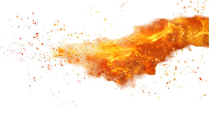 fire embers or spark particles with isolated on a transparent background