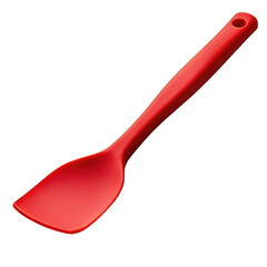 Red silicone spatula isolated on transparent background png