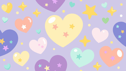 A background for valentines with colorful hearts