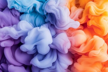 Fototapeta premium Abstract Swirling Ink Colors Purple Blue Orange Gradient Texture Background