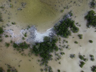 Vue aérienne professionnel au drone des Keys avec plages paradisiaque, Floride, USA
