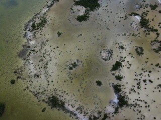 Vue aérienne professionnel au drone des Keys avec plages paradisiaque, Floride, USA
