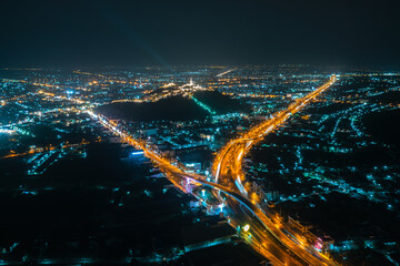 Phetchaburi cityscape, Phra Nakhon Khiri (Khao Wang) thailand,