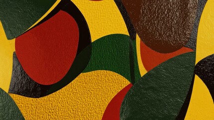Abstract Geometric Shapes Composition: A Vibrant Exploration of Modern Art