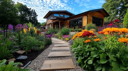 Butterflyfriendly garden with wildflowers, milkweed, and nectar plants for attracting pollinators