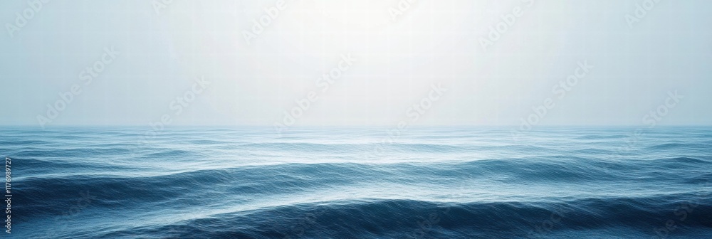 Poster Abstract patterns of ocean waves create a serene and tranquil atmosphere with soft hues and gentle movements. Generative AI