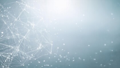 Futuristic digital network background with interconnected nodes and lines in abstract blue space, symbolizing connectivity and data flow