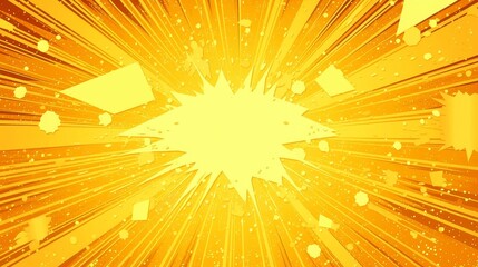 Fototapeta premium Dynamic Comics Burst, vibrant abstract lines create an energetic backdrop with sunrays, framing designs for titles, featuring explosive textures and patterns that convey motion.