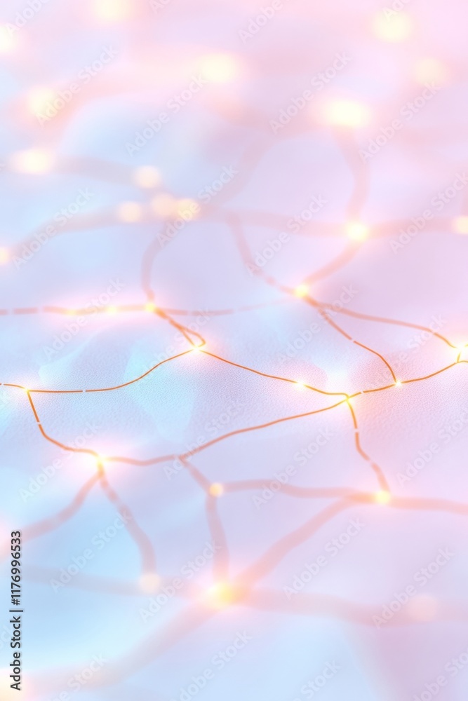 Aufkleber Abstract Pastel Light Network on Soft Surface