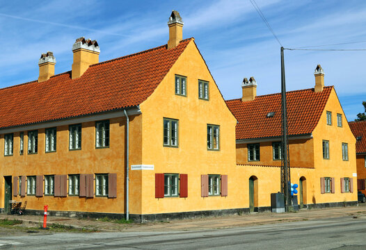 
COPENHAGEN, DENMARK - September 4, 2021: The area of ​​the former naval barracks in Copenhagen.